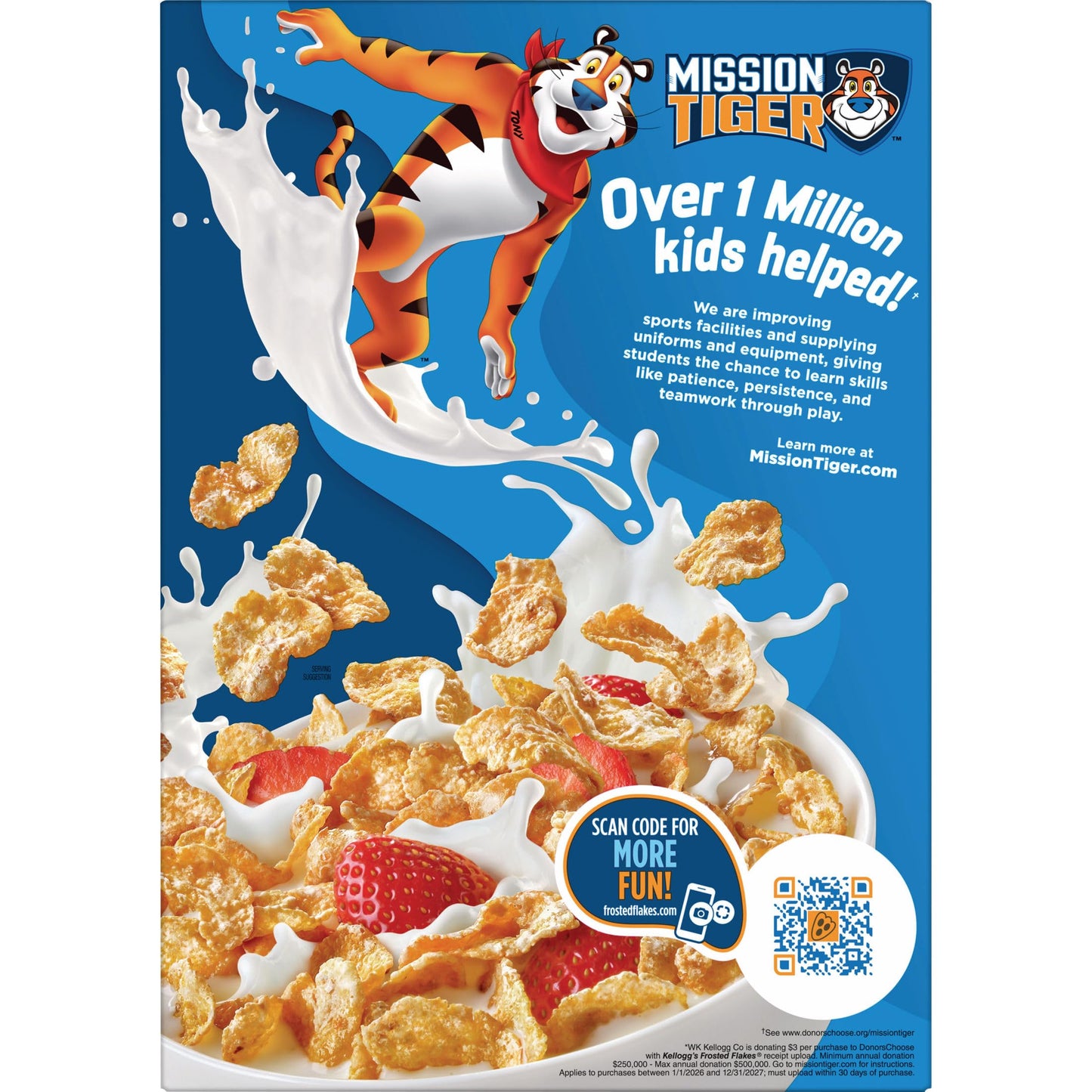 Kelloggs Frosted Flakes Breakfast Cereal, Fat Free, 12 oz