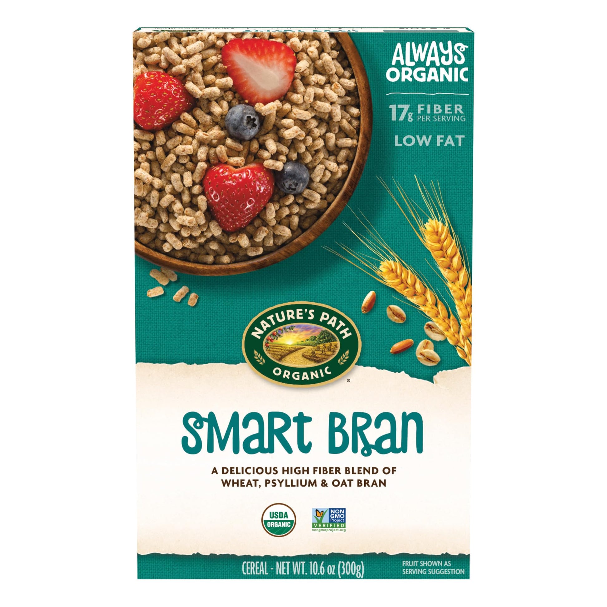 Natures Path Organic Smart Bran Cereal, 10.6 oz (Pack of 1), Non-GMO