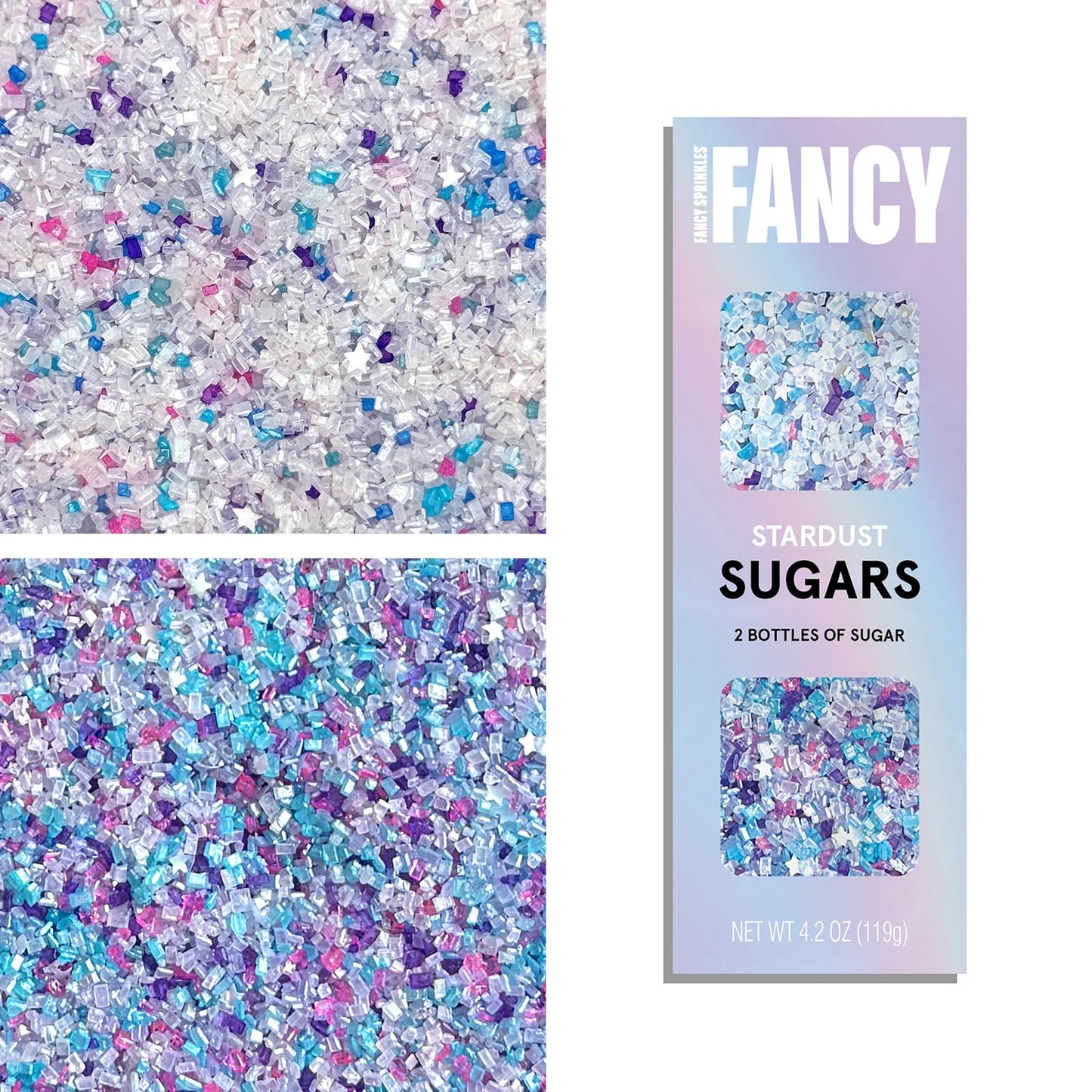 Fancy Sprinkles Stardust Sugar Set (Unicorn Breath and Enchanted 4 OZ)