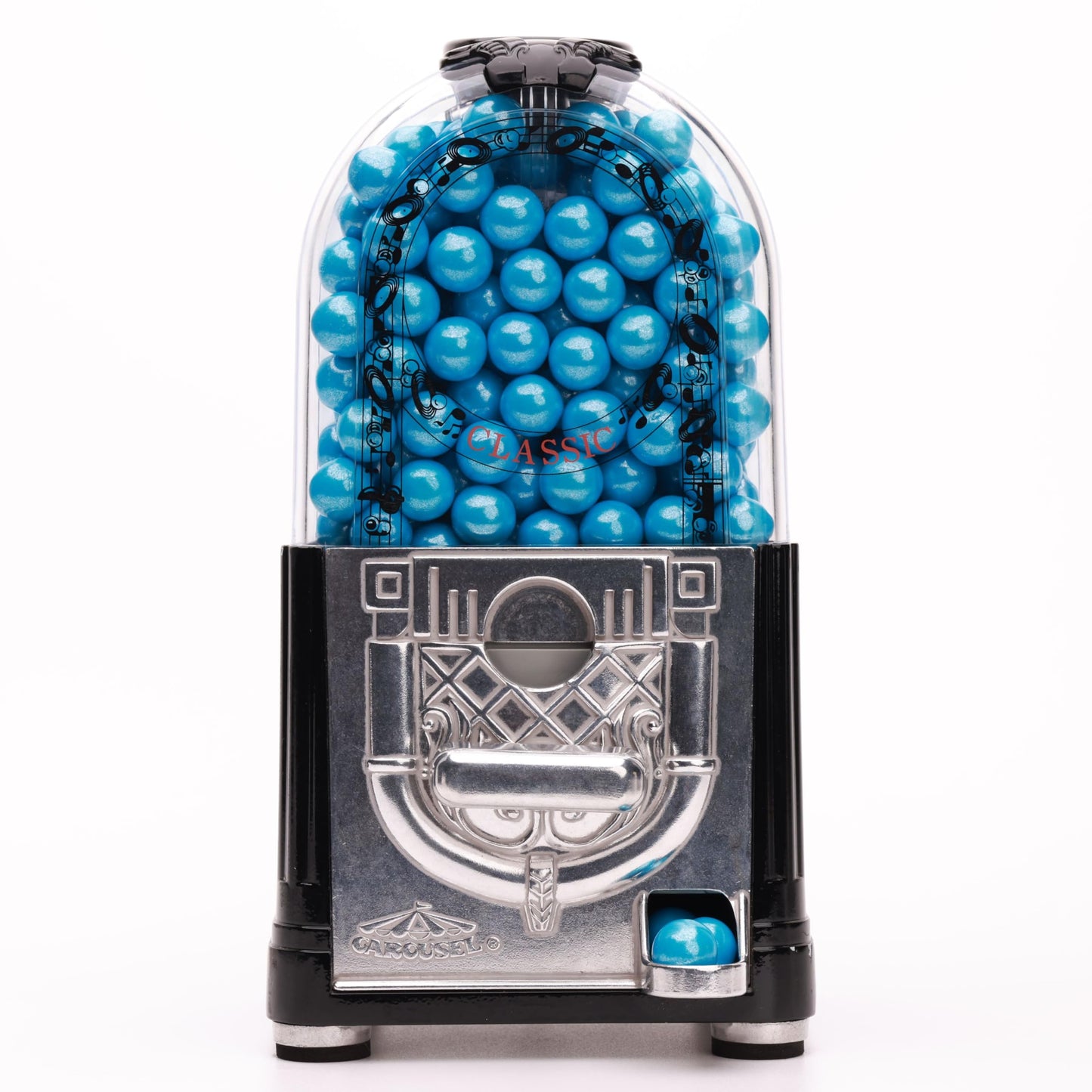 Crafty Confections Shimmer Gumballs - Blueberry Flavor, 45 pcs, 3.5 oz, Pearl Blue Color, Perfect for Party Favors and Sweet