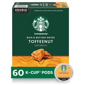 Starbucks K-Cup Coffee Pods - Medium Roast Toffeenut - 10 Count (Pack of 6)