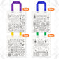 Howaf 12Pcs Eid Holiday Coloring Goodie Bags With Paint Pens For Kids, Eid Mubarak Coloring Candy Bags Ramadan Mubarak Coloring