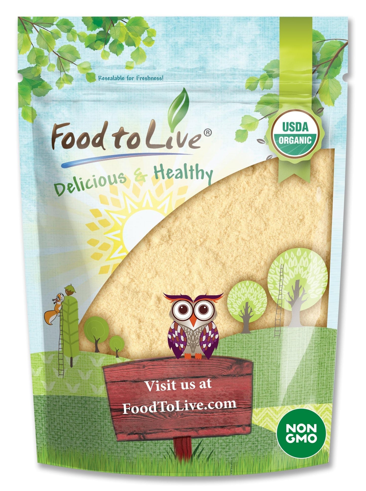 Food to Live Organic Carrot Powder, 5 Pounds - Non-GMO, Ground Raw Dried Roots, Vegan, Bulk, for Baking, Juices, Smoothies, Shak