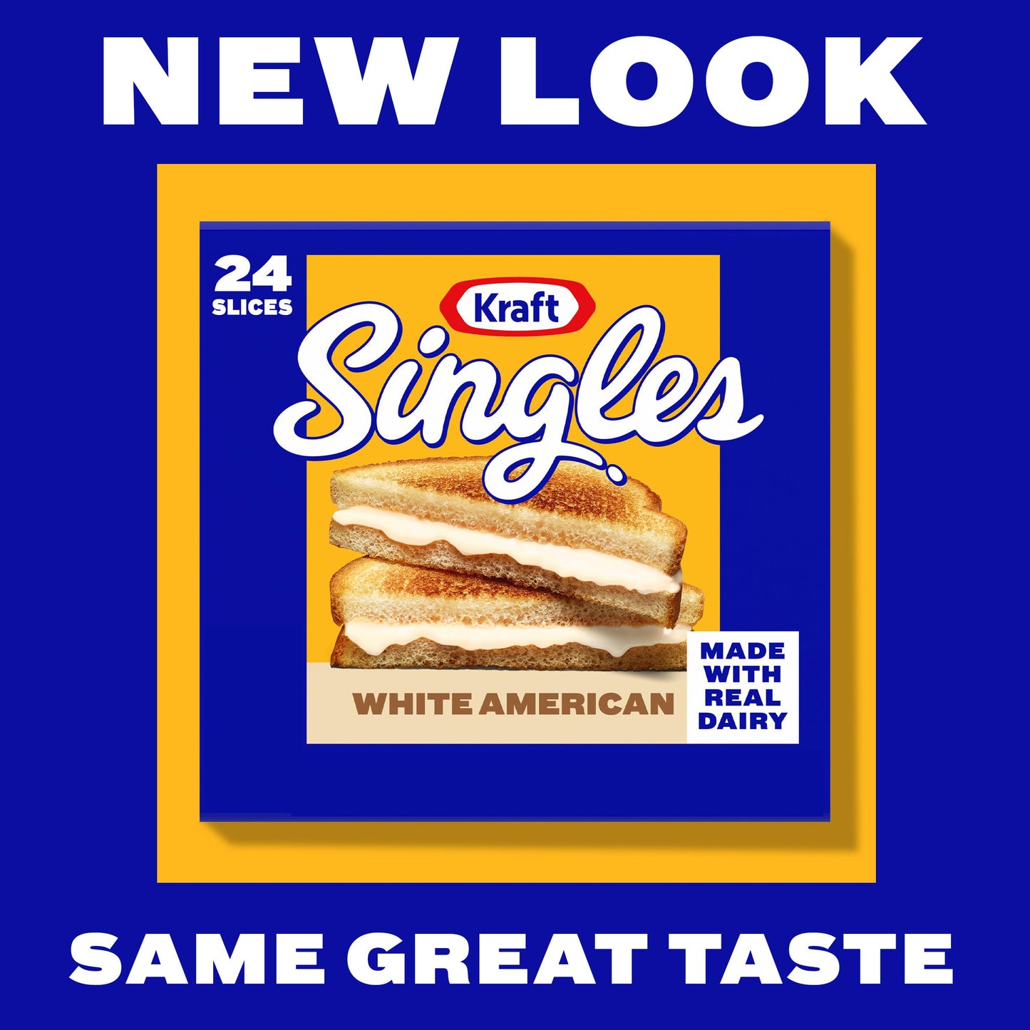 Kraft Singles White American Slices, 24 ct Pack