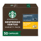 Starbucks Vertuo Coffee & Espresso Pods Variety Pack, Blonde & Dark Roast, 50-count, 10 Count (Pack of 5)