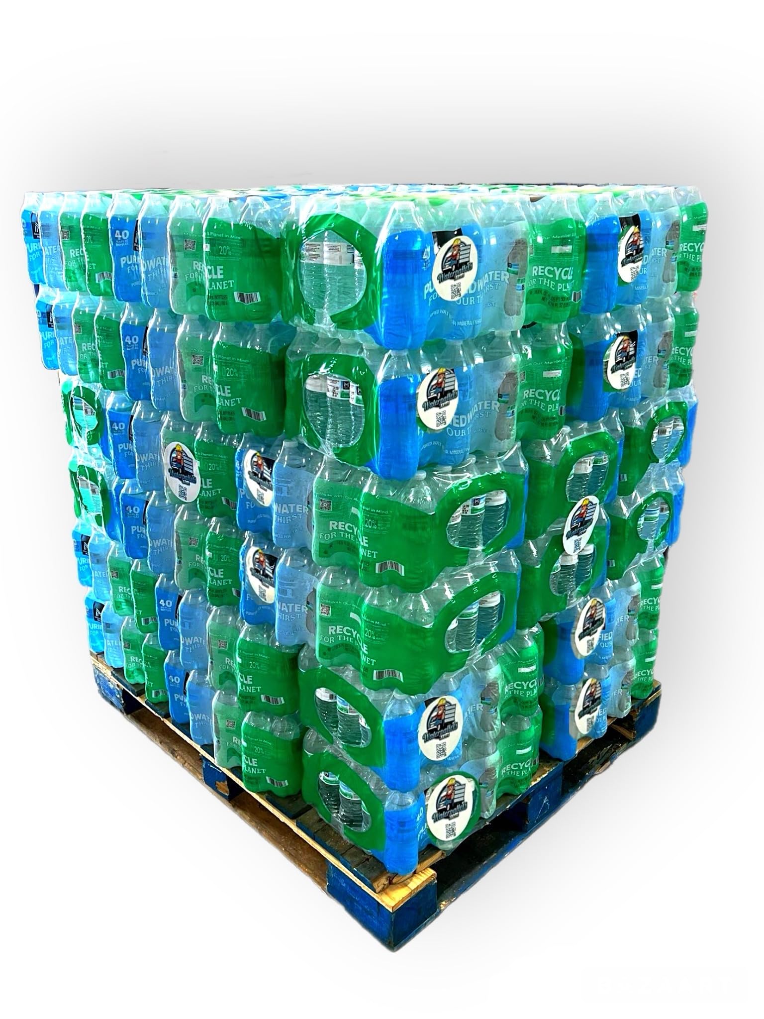 Waterpallets Generic Mm (16.9 Oz) - Full Pallet - 40 Bottles Per Case  Pallet Of Water 48 Cases (Total 1920 Bottles)