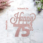 Lingteer Happy 75Th Birthday Cake Topper - Cheers To 75Th Birthday 75 Years Old Birthday Party Cake Decorations Sign.