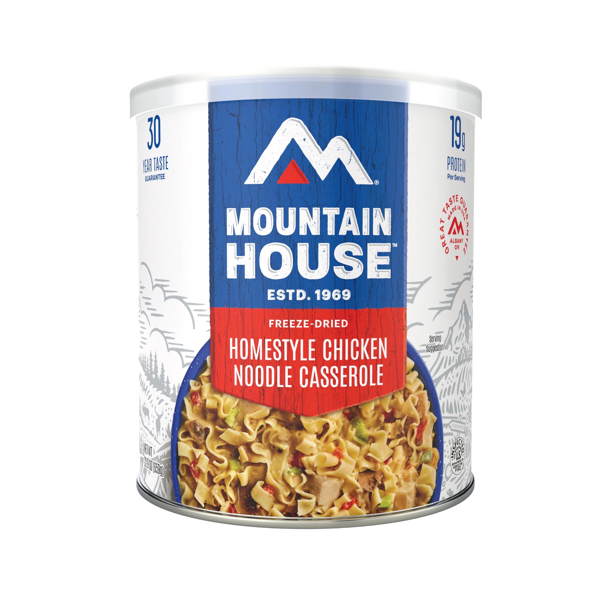 Mountain House Homestyle Chicken Noodle Casserole Freeze-Dried Food For Camping, 10 Servings, 30-Year Shelf-Life