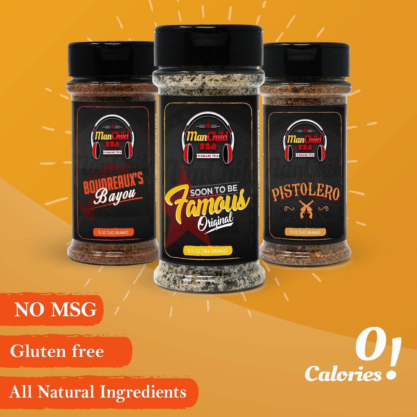 Five Star Seasonings BBQ Rub Gift Set | All Natural Spice Dry Rubs | 1.67 oz (Pack of 3) for Pork, Beef, Chicken, Ribs, Steak, Seafood