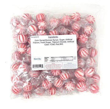 Yankee Traders Hard Candy Balls, Peppermint Striped, 2 Pound