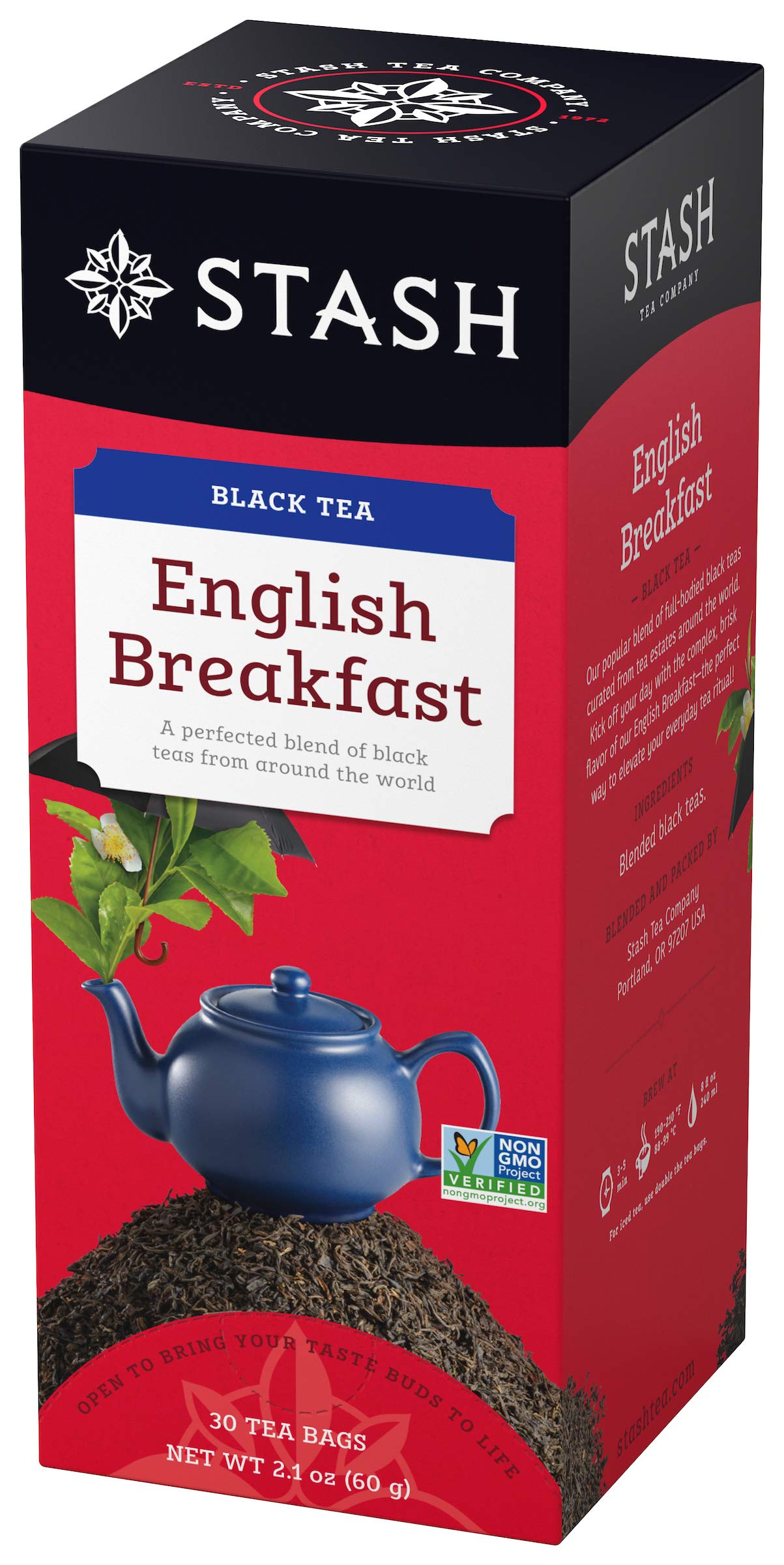 Stash English Breakfast Black Tea, 180 Tea Bags (6 Boxes of 30)