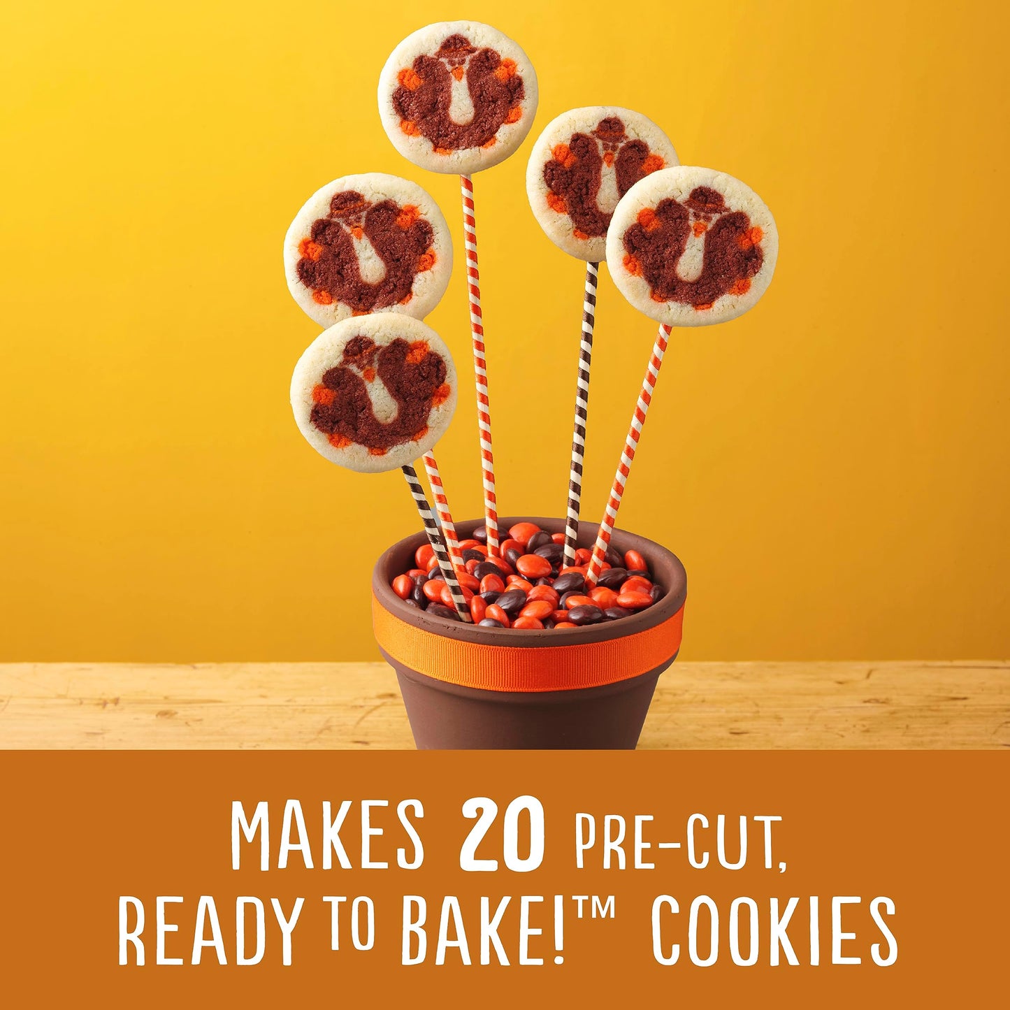 Pillsbury Ready To Bake Turkey Shape Sugar Cookie Dough, 20 Cookies, 9.1 oz.