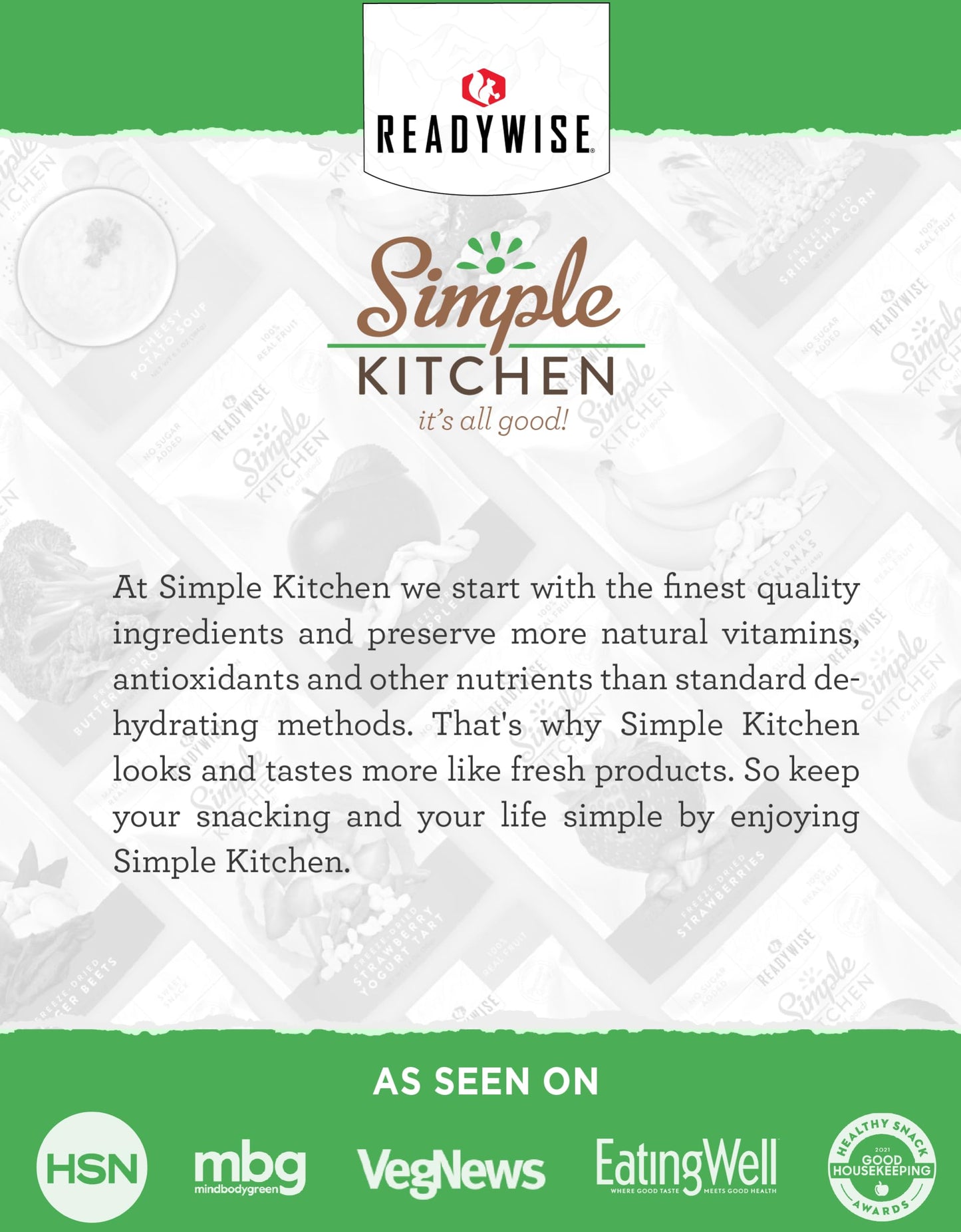 Simple Kitchen Freeze Dried Peas - 17 Servings For Family Meal Prep, Gluten Free & Dehydrated Just Add Water Canned Food, Emergency Survival Food For Camping Meals, Backpacking & Hiking, #10 Can