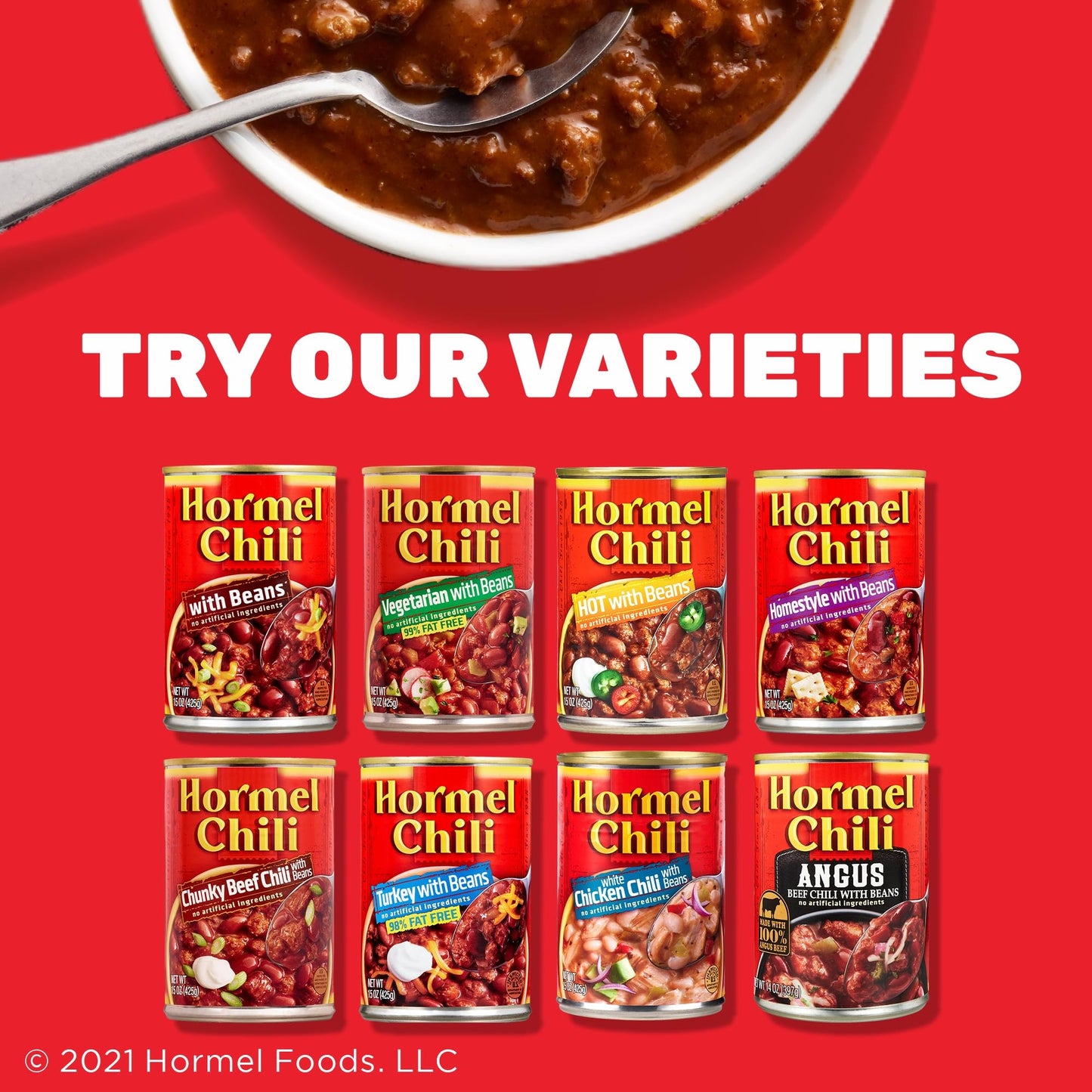 HORMEL Chili Plant-Based Chili With Beans (Pack of 12)  14 oz  22g Protein per Serving  Gluten-Free  Egg-Free  Dairy-Free  No Artificial Flavors Added- Great for Bowls  Dips  Hot Dogs and Appetitizers