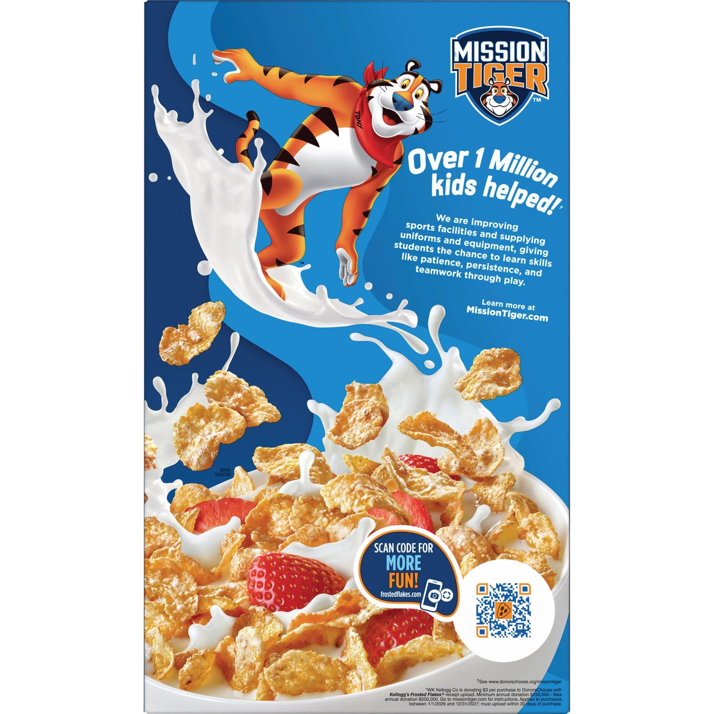 Kelloggs Frosted Flakes Breakfast Cereal, Fat Free, Family Size, 21.7 oz