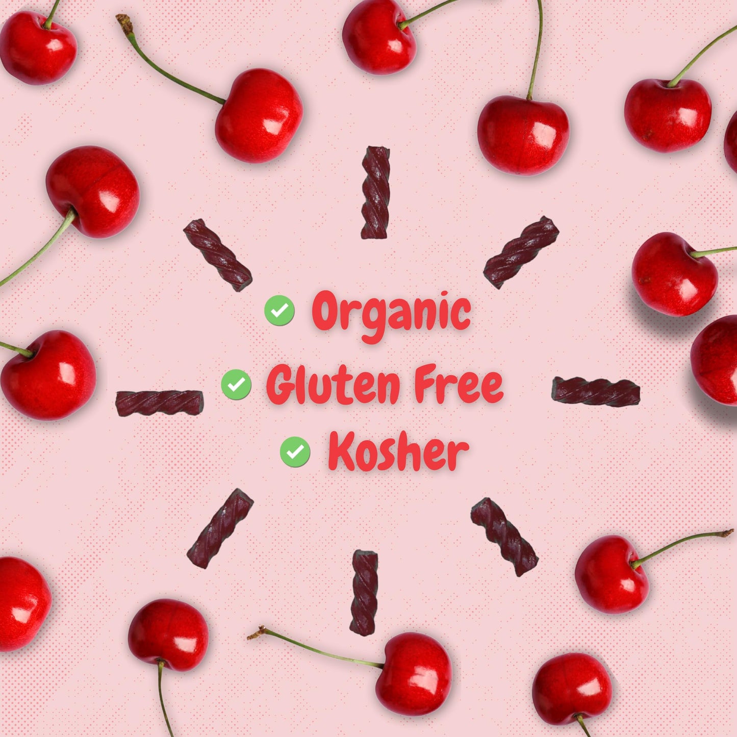 Candy Tree Organic Twist Bites | Gluten-Free Cherry Snacks | Family-Friendly | 22.1 cm x 5.5 cm x 33.2 cm