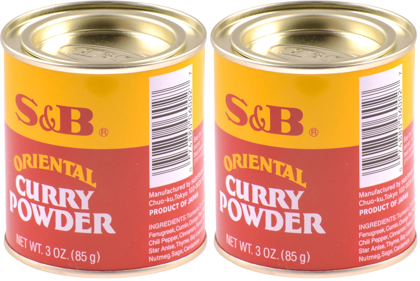 S&B Curry Powder Oriental, 3 Oz (Pack of 2)