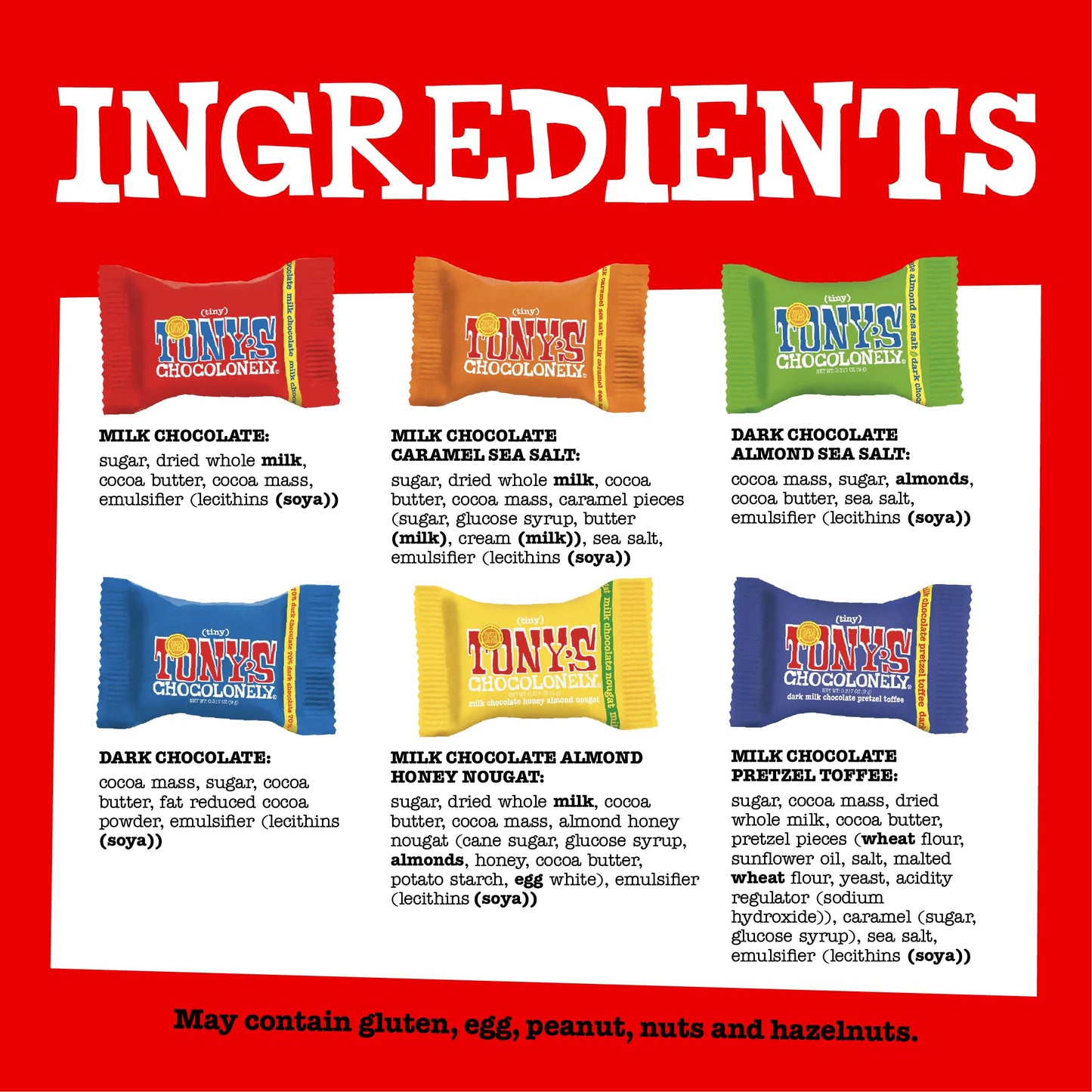 Tony'S Chocolonely Assorted Milk Chocolate Pieces - Belgium Chocolate, Fairtrade & B Corp Certified (36 Pieces, 11.28 Oz)