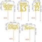 ZHUOWEISM 30PCS Cupcake Toppers - Happy 13th Birthday Decorations, Gold