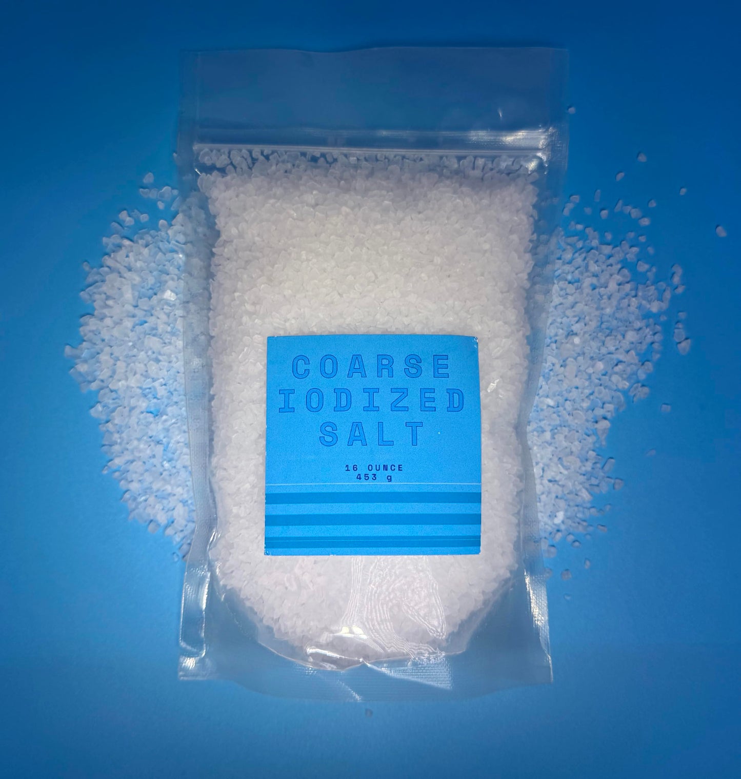 Iodized Salt for Grinder, Coarse Iodized Salt for Grinder Refill 16 Ounce Resealable Bag