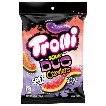 Trolli Sour Brite Duo Crawlers Candy, 6.3 Ounce Bag