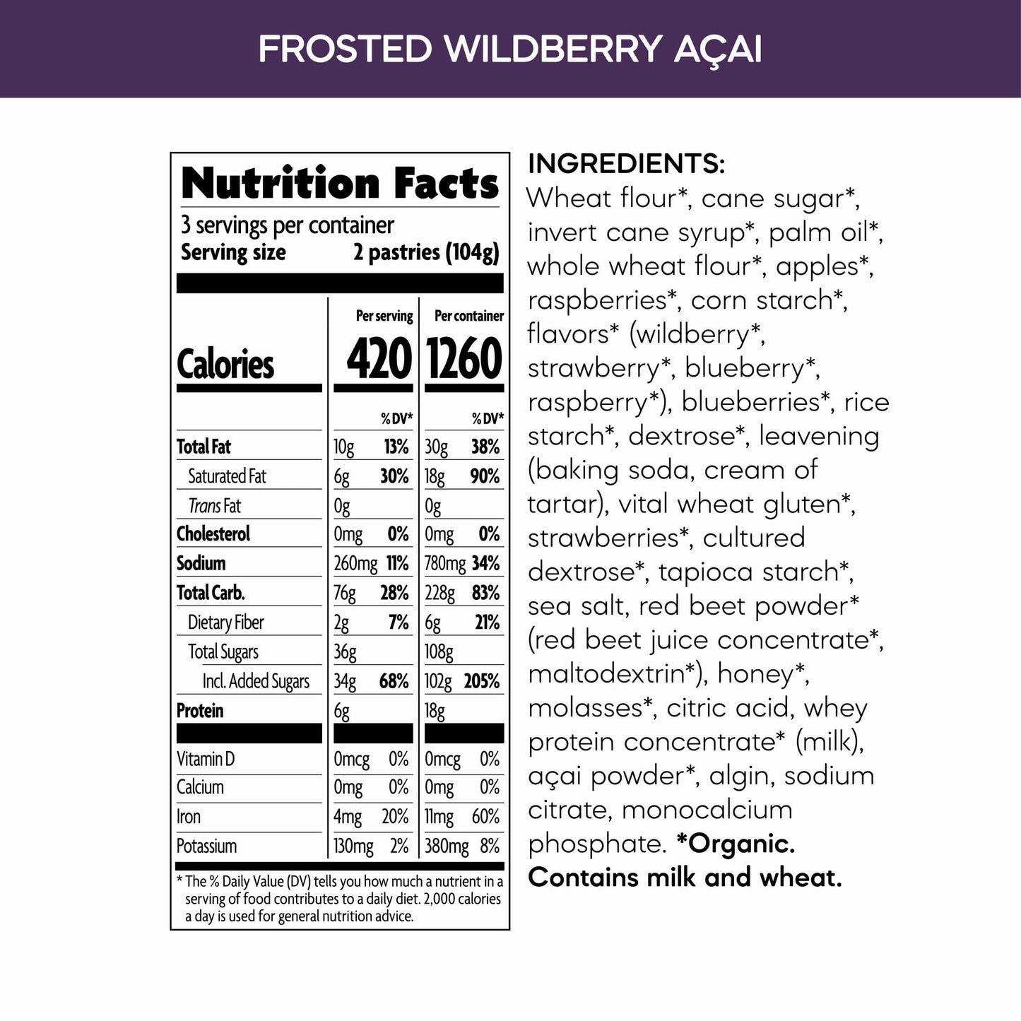 Nature'S Path Frosted Wildberry Toaster Pastry (6X11 Oz.)