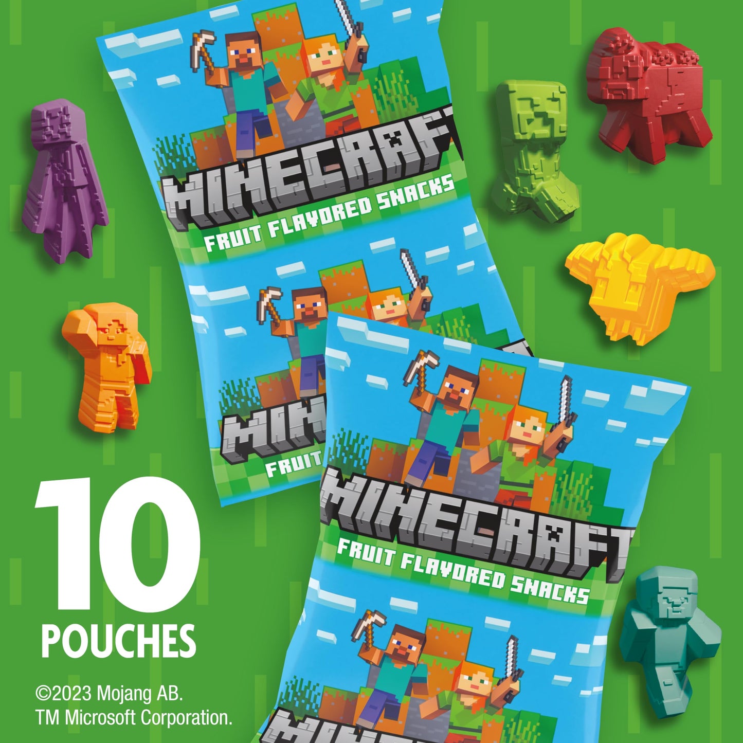 Betty Crocker Minecraft Fruit Flavored Snacks 10 Count, 8 Oz