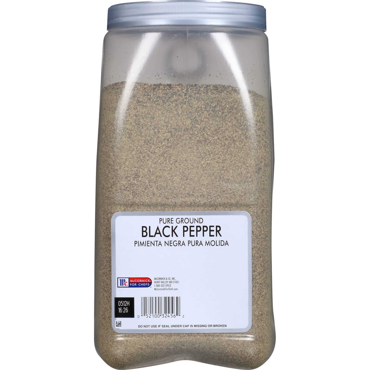 McCormick Culinary Pure Ground Black Pepper, 5 lb Container, Ideal for Chefs and Shaker Refills