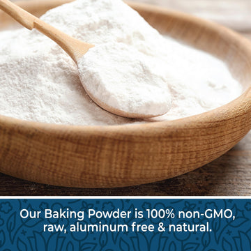 Herbaila Aluminum Free Baking Powder, 16oz Double Acting Leavening Agent, Non-GMO, Made in Canada, Perfect for Cooking and Baking