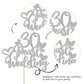 1 Pcs 30Th Wedding Cake Topper With Heart Silver Glitter 30 Pearl Wedding Cake Pick Decoration For Cheers To 30 Years Happy 30Th