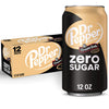 Dr Pepper Zero Sugar Cream Soda, 12 Fl Oz Cans, 12 Pack