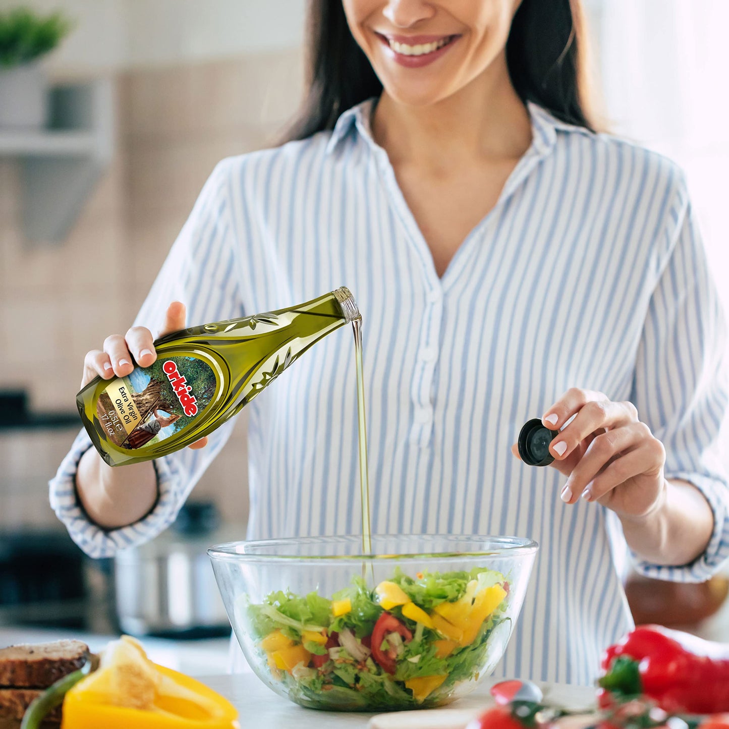 Orkide Extra Virgin Olive Oil, Robust Mediterranean Blend, FFA 0.3, Polyphenol+400, 17 fl oz