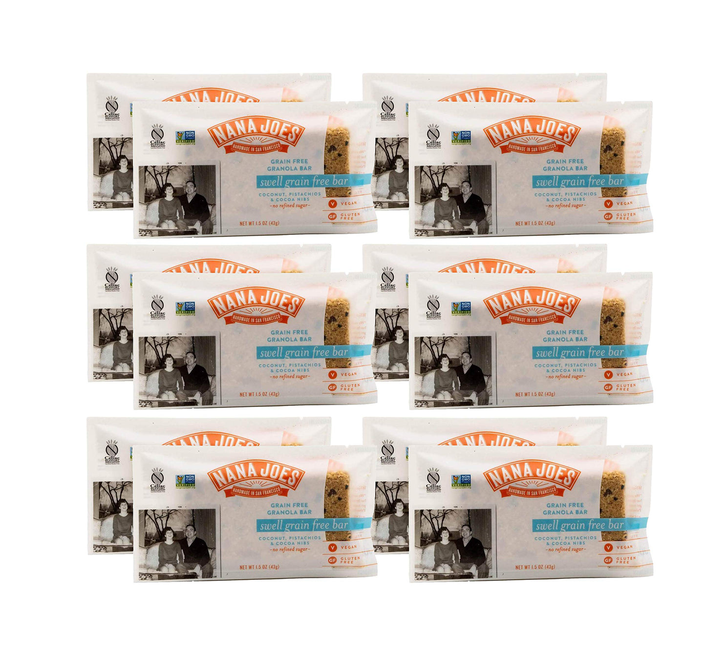 NANA JOES GRANOLA Swell Grain-Free Granola | Coconut & Pistachios | Gluten-Free, Vegan | 12 Pack