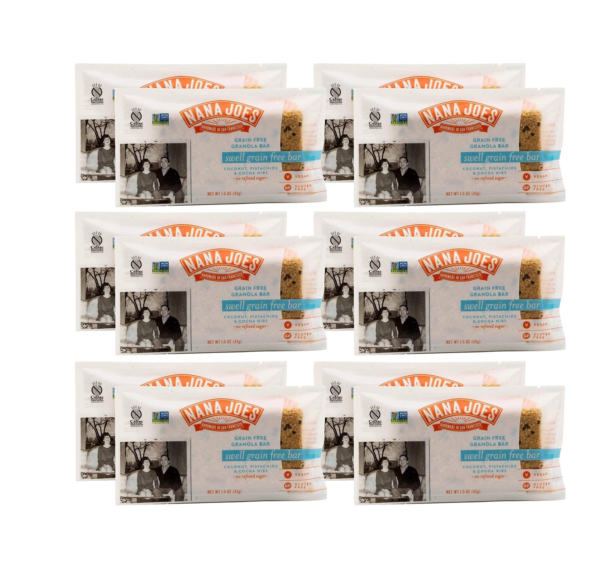 NANA JOES GRANOLA Swell Grain-Free Granola | Coconut & Pistachios | Gluten-Free, Vegan | 12 Pack