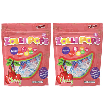 Zollipops Clean Teeth Lollipops, Cherry, 3.1 Ounce