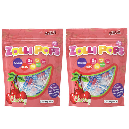 Zollipops Clean Teeth Lollipops, Cherry, 3.1 Ounce