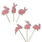 Artczlay 24Pcs Bunny Cupcake Topper, Easter Bunny Themed Cake Decoration, Glitter Boy Girl Baby Party Decoration (Rose Gold)