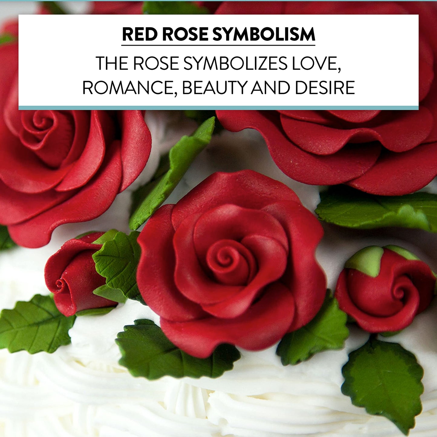Global Sugar Art Exquisite Rose & Leaf Sugar Cake Flowers Tray Deep Red, Unwired By Chef Alan Tetreault