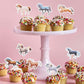 Arthsdite Horse Cupcake Toppers 24Pcs Plastic Small Equestrian Theme Baby Shower Party Decorations Style 2