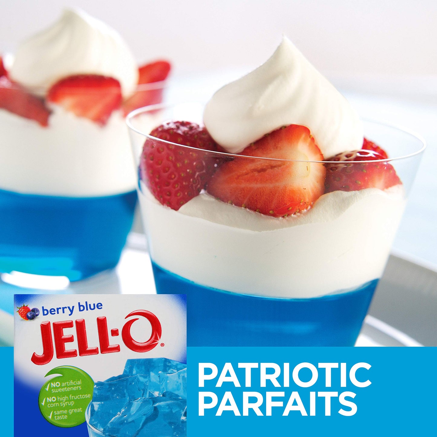 Jell-O Berry Blue Gelatin Dessert Mix (3 Oz Boxes, Pack Of 6)