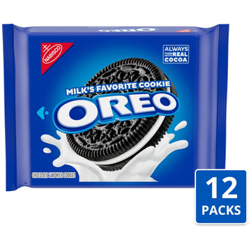 Oreo Chocolate Sandwich Cookies, 12 - 13.29 Oz Packs