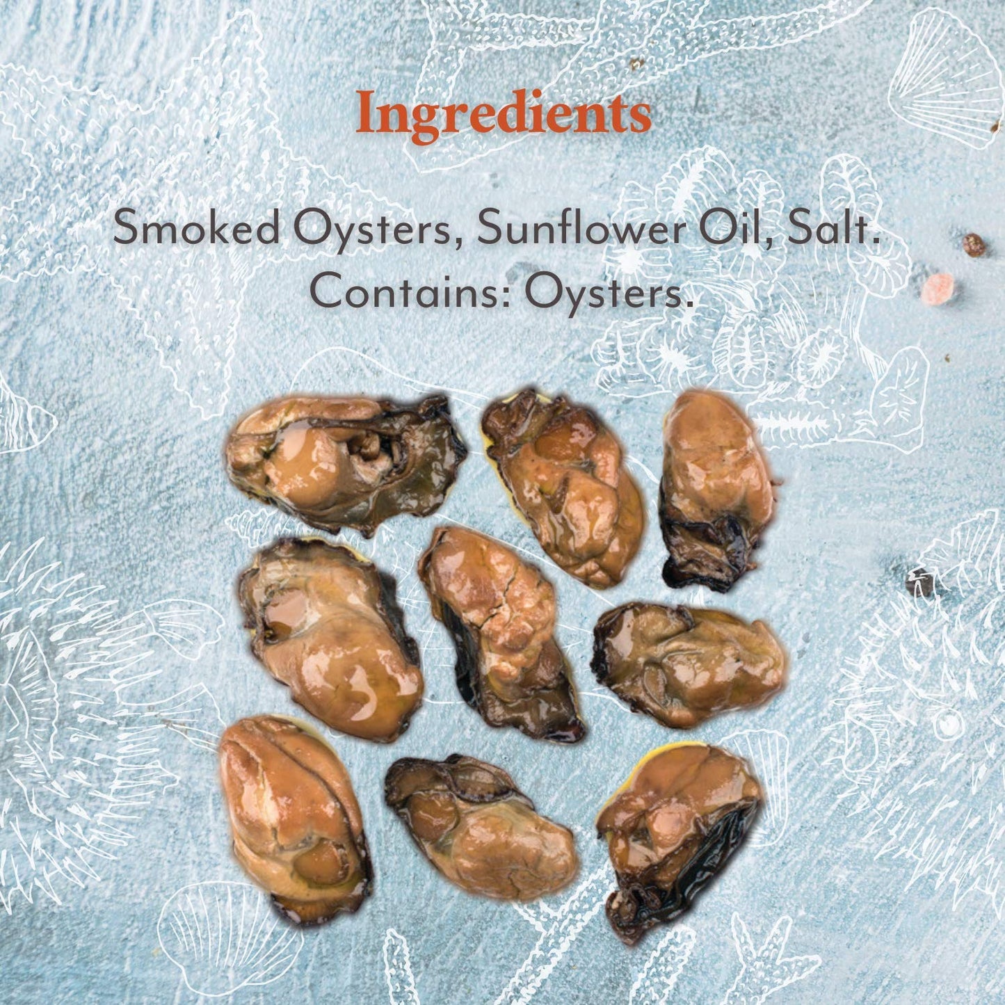 Roland Foods Premium Smoked Oysters in Oil, Wild Caught, 3 Oz Tin, Brown