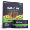Braincare Omega 3 Fig Bars, Apple Almond Crisp, Gluten-Free, 8 Count, 1,992mg Omega-3 Oil, High-Protein Snack