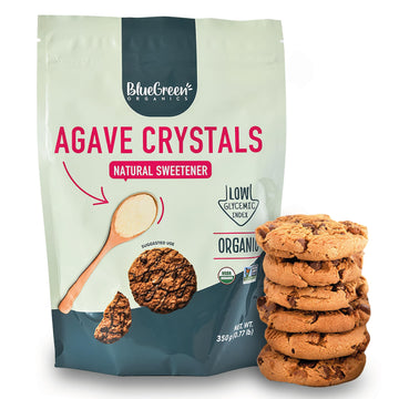 BLUE GREEN ORGANICS | Agave Crystals | Agave | Keto | Vegan | Gluten Free |Sugar alternative |Low carb | Sweetener | Family-frie
