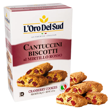 LOro Del Sud Biscotti Cantuccini, Italian Cookies, Made with Real Ingredients, 200g Box