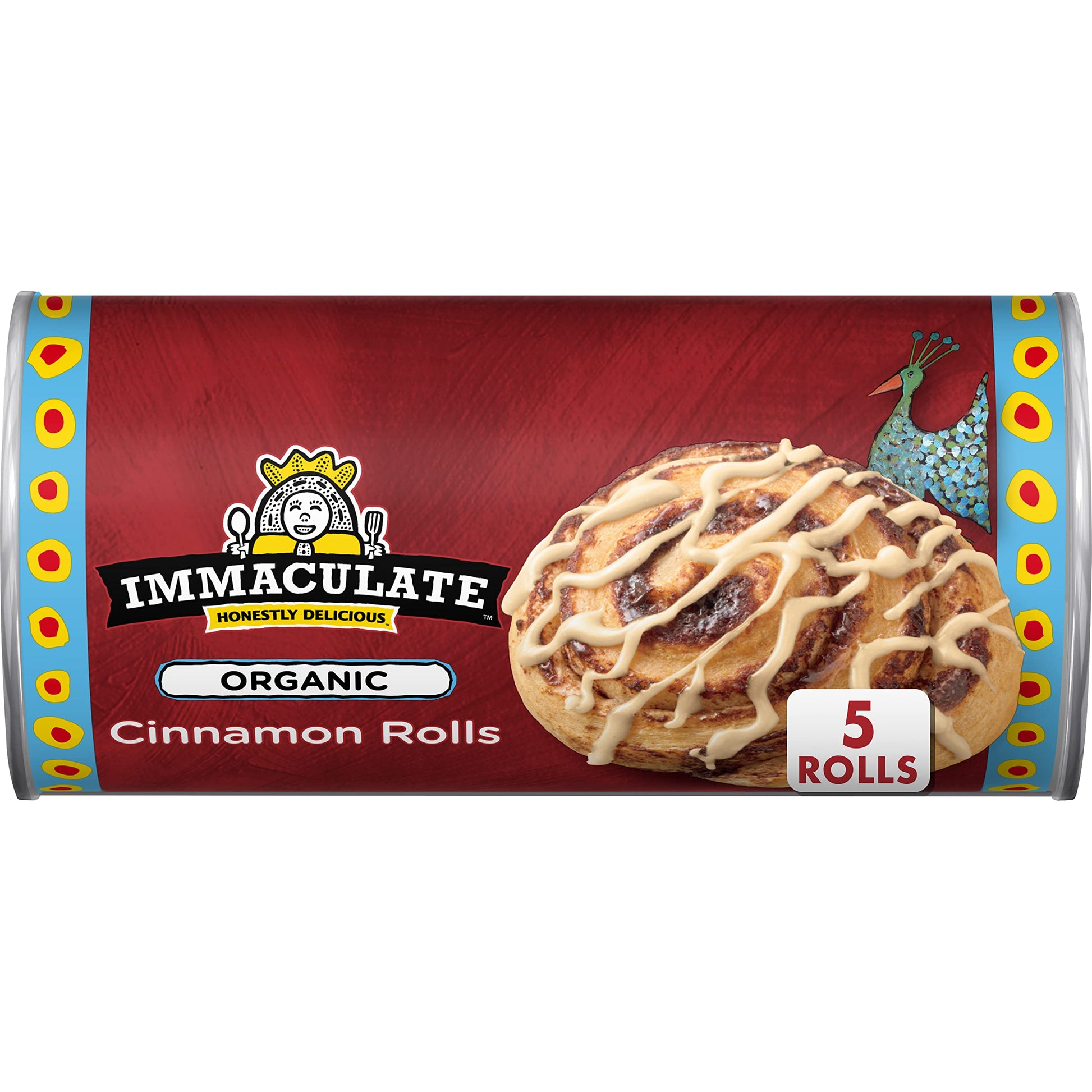 Immaculate Baking Organic Cinnamon Rolls With Icing, 5 Rolls, 17.5 Oz.