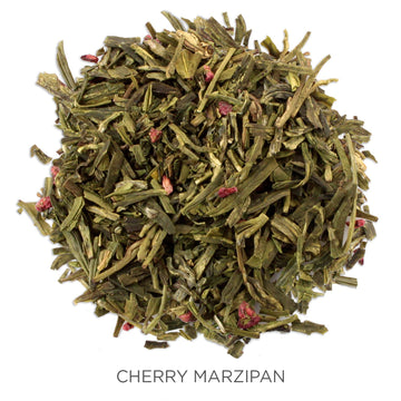 Tea Forte Organic Green Tea Loose Leaf Canister, Cherry Marzipan, 2.82 Ounce, Makes 35-50 Cups