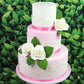 Global Sugar Art Peace Rose Sugar Cake Flowers White 3 Inch, 3 Count By Chef Alan Tetreault