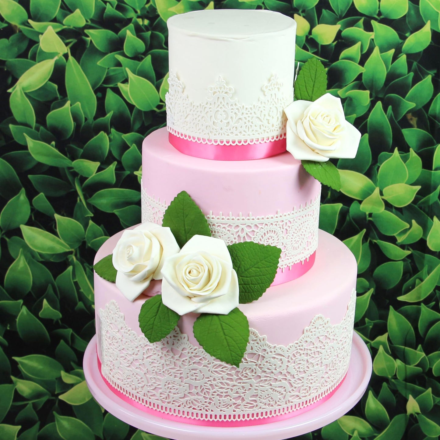 Global Sugar Art Peace Rose Sugar Cake Flowers White 3 Inch, 3 Count By Chef Alan Tetreault