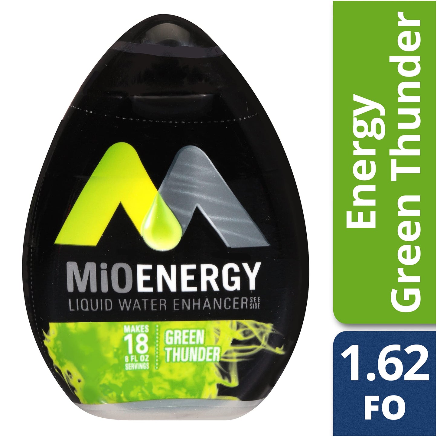 Mio Energy Liquid Water Enhancer, Green Thunder, 1.62 Fl Oz, Pack of 2